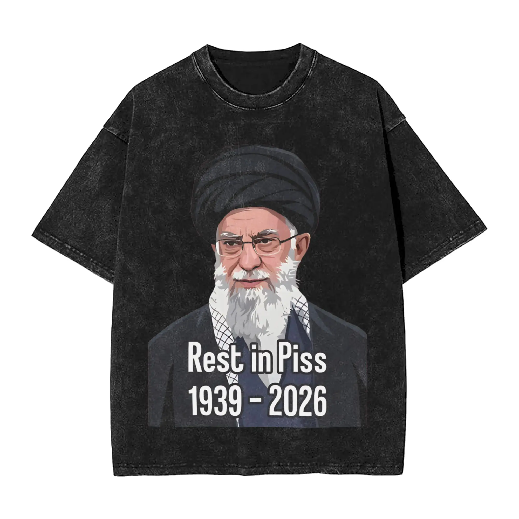 

Ali K-Khamenei T-Shirt Trending T Shirts Short Sleeve Y2K Retro Tops Beach Casual Breathable Oversized Top Tees