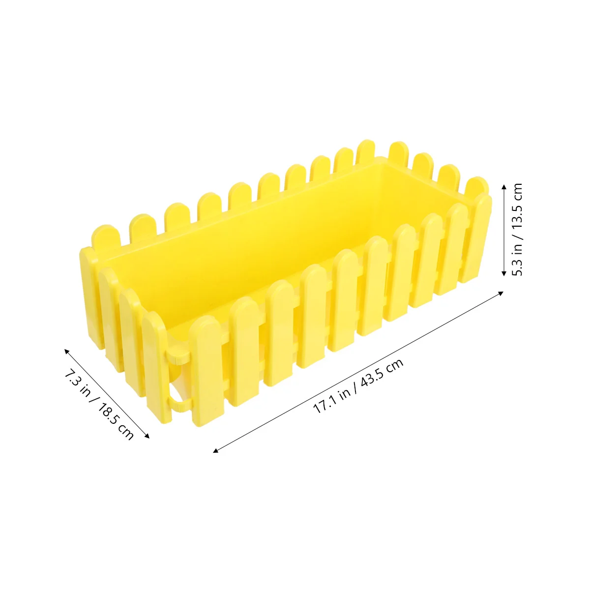 Garden Edging Border Rectangular Plastic Fence Planter Artificial Outdoor Plants Green Pot Blue Pp Resin