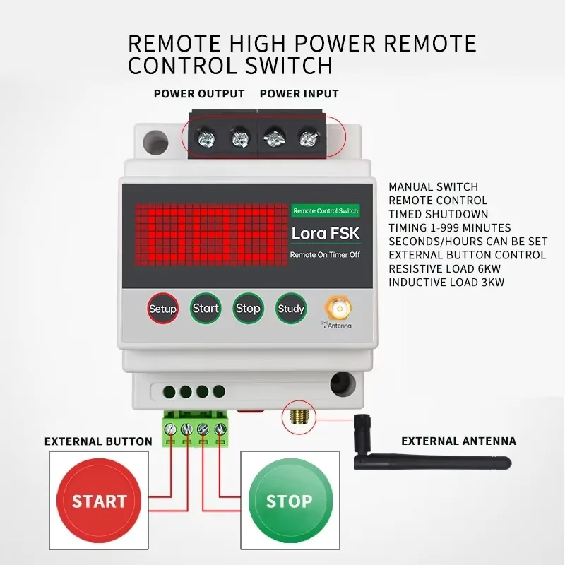 220v/380v Remote Control Switch Sump Pump Wireless Remote Timing Motor High-power Single-way  HK-Y1-220XZ/HK-Y1-380XZ