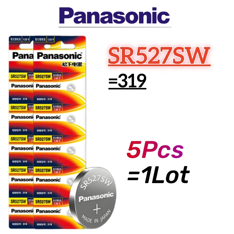 بطارية باناسونيك الأصلية SR416SW SR512SW SR516SW SR527SW SR716SW SR521SW 337 335 317 319 379 AG0 LR521 179 LR63 بطارية