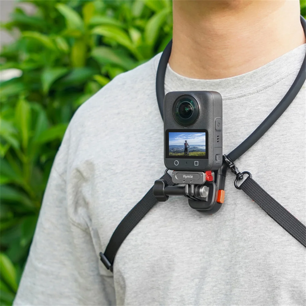 สายคล้องคอแบบปลดเร็วสำหรับการถ่ายภาพมุมมองบุคคลที่หนึ่ง สำหรับ DJI Pocket3/ OSMO อุปกรณ์เสริมกล้องแอคชั่นพาโนรามา 360 องศา