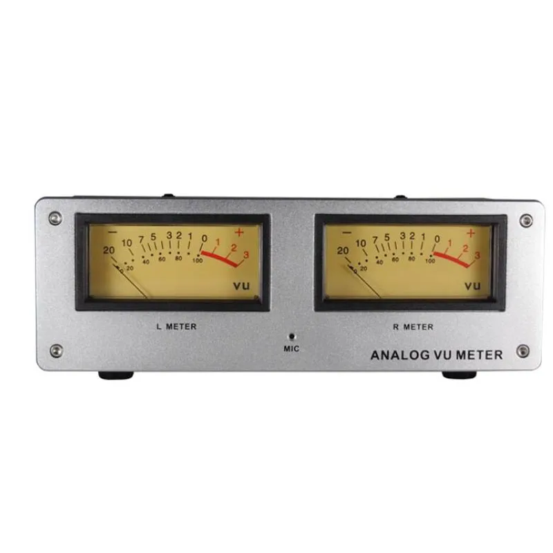 MIC-73 Voice-Controlled Square Vacuum Gauge, Aluminum Plate, Warm Backlight, Plug & Play