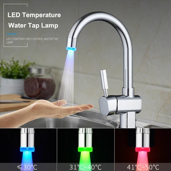 LED Water Faucet Nozzle Light, Sensor de temperatura, Home Decor, Novelty Lamp for Kitchen, Banheiro, Shower Tap, Nightlight, 7 cores