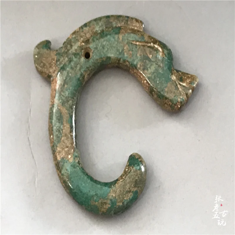 

Han Dynasty jade old object Dong pendant Xiuyu Gao Yulong hook handle pendant Yu Pei ornaments