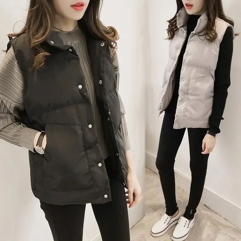 

Jacket Vest Autumn Winter Cotton-Padded Coat Oversize Women's Clothing Short Cotton Women's Cotton-Padded Coat Chaleco Mujer