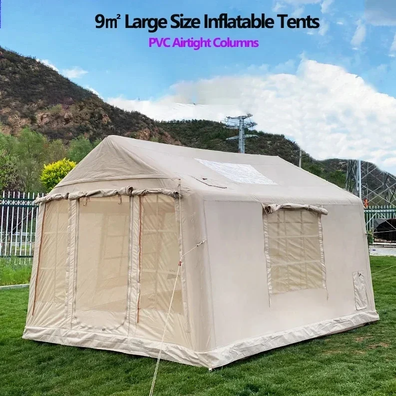 9㎡ Large Inflatabe Roof Tents with PVC Inflatable Columns Set Campsite Rainproofing Marquee UVA Protection Outdoor Camping Tools