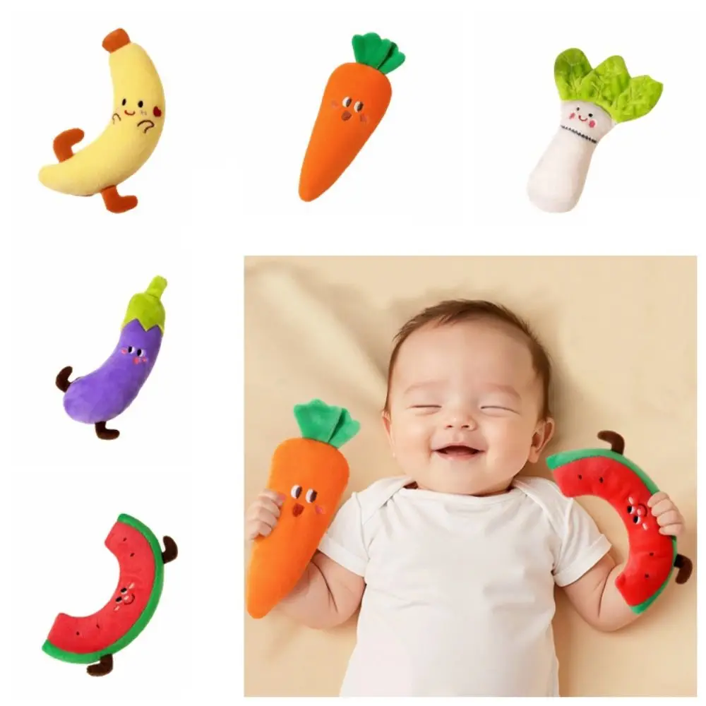 Hand Grip Cute Baby Hand-held Stuffed Soft Sleep Soothing Vibrant Color Anti-Startle Baby Soother Toddler Play