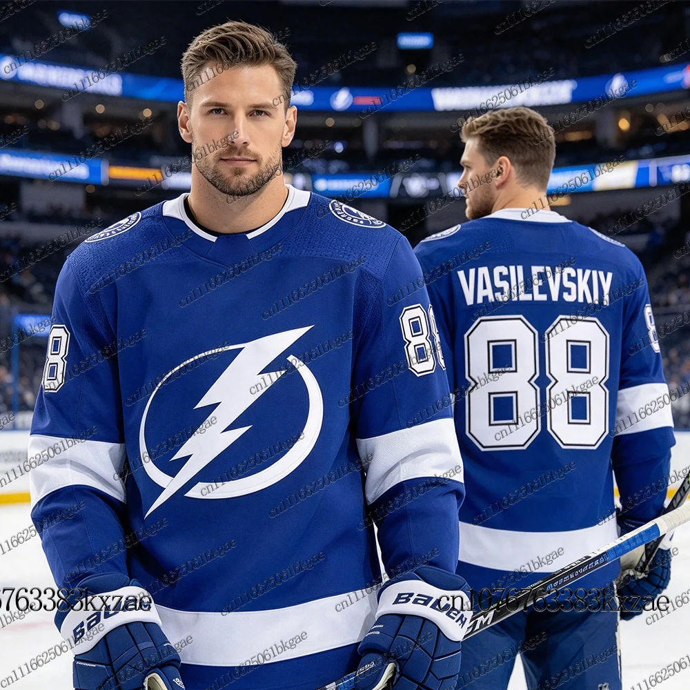 Autumn Winter New Ice Hockey Jerseys For Men Tampa Bay Lightning Hockey Jerseys Casual Sports Long Sleeve Tees Women Man Jersey