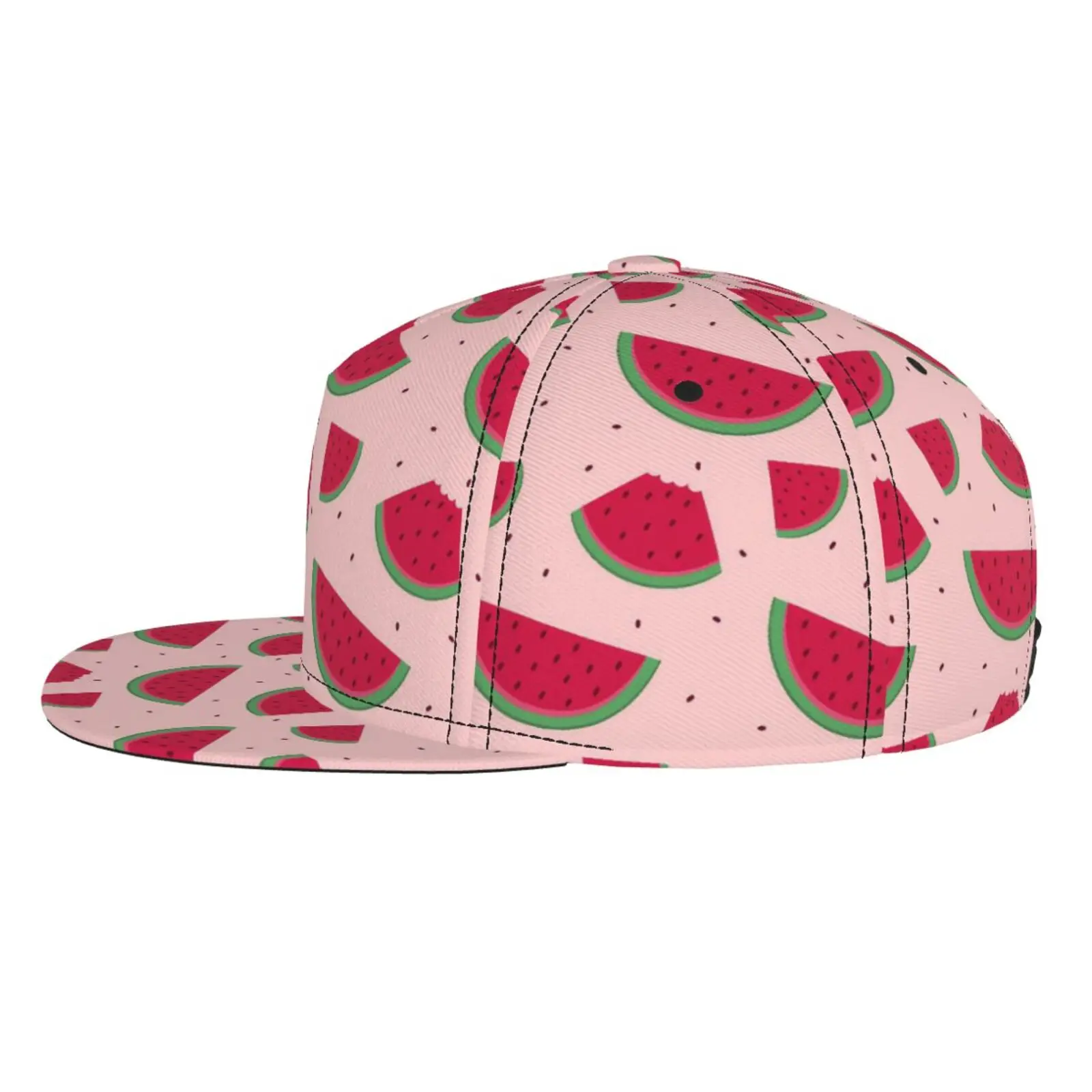 Watermelon Print Pattern Flat Brimmed Hat Street Skateboarding Hip-hop Hat Outdoor Leisure Sun Shading Baseball Hat Universal