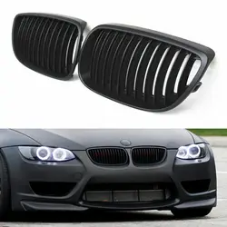 Front Bumper Kidney Grill Dual Slat Racing Grille Matte Black Car Exterior Accessories For BMW E92 E93 M3 3 Series