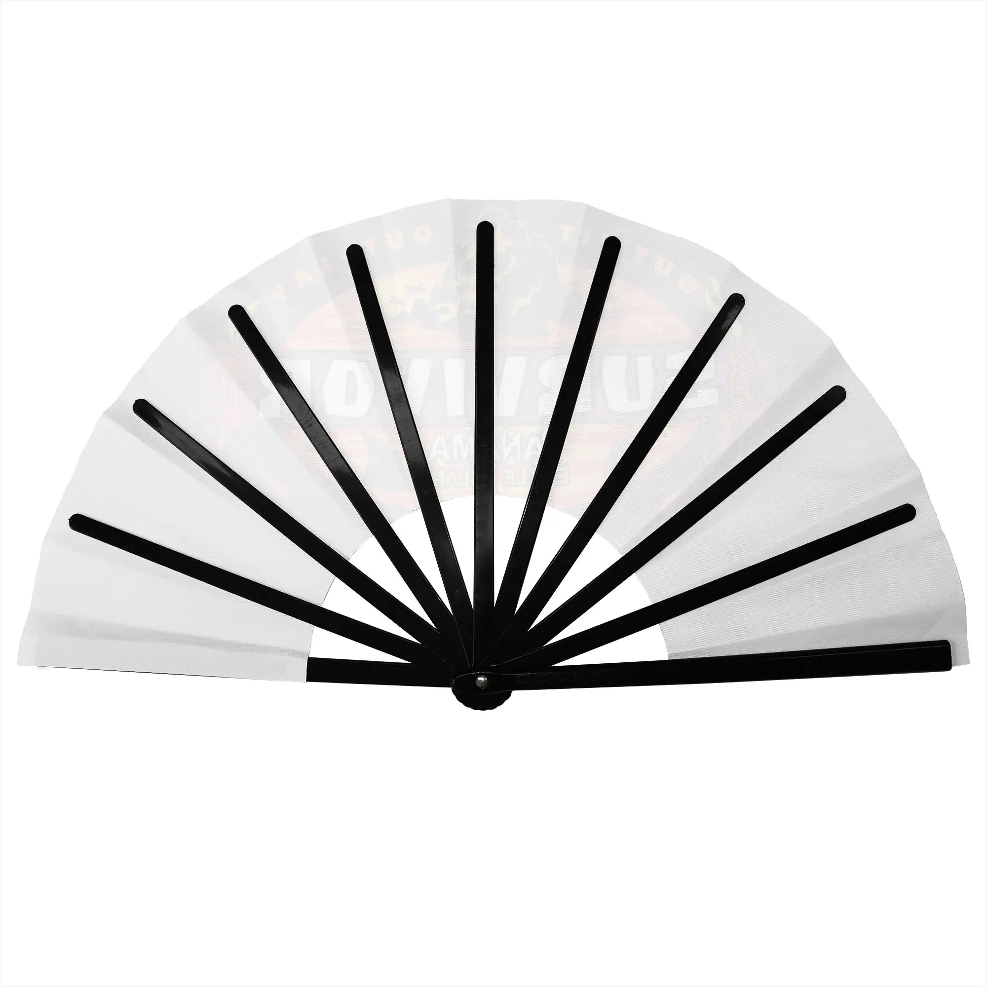 Only S-Survivors Panama Stylish Hand Fan Women  Printed Polyester Fan Vintage For Sports Events Gift