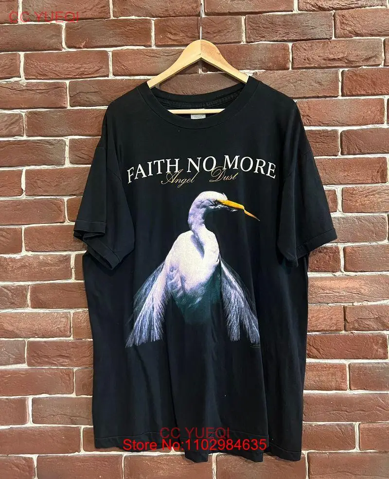 Футболка унисекс в винтажном стиле 90-х годов, с надписью Faith No More Angel Dust Rock, металлическая лента, KH4074