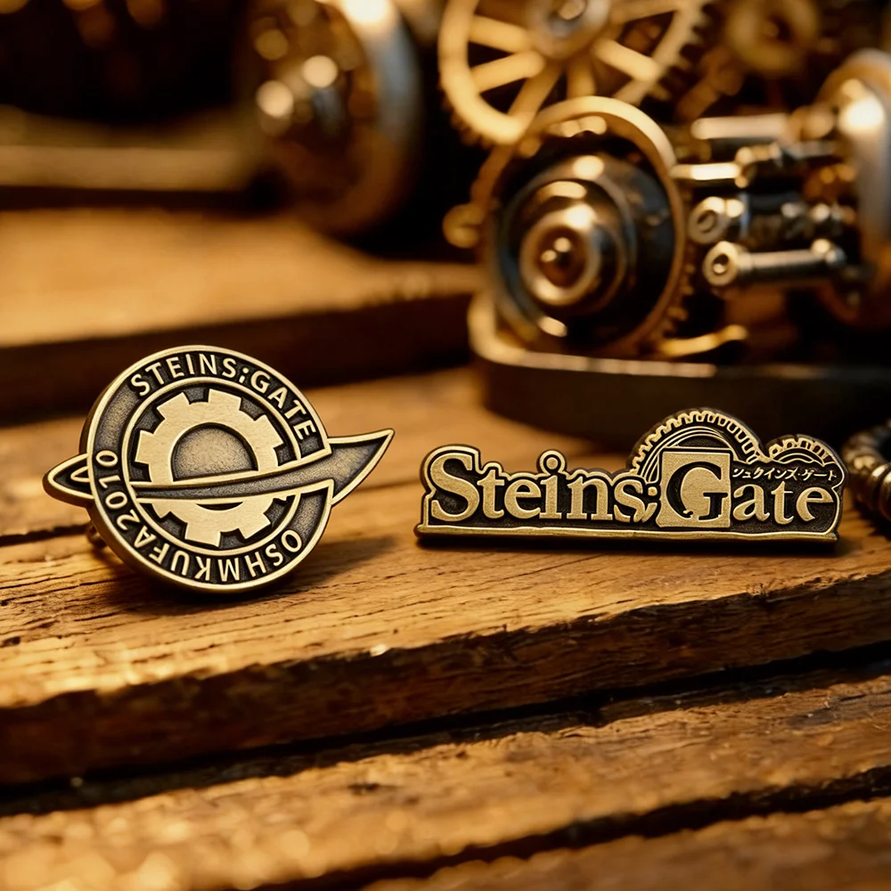 Anime Merchandise Logo - Steins;Gate Pin Anime Ürünleri Metal Rozet
