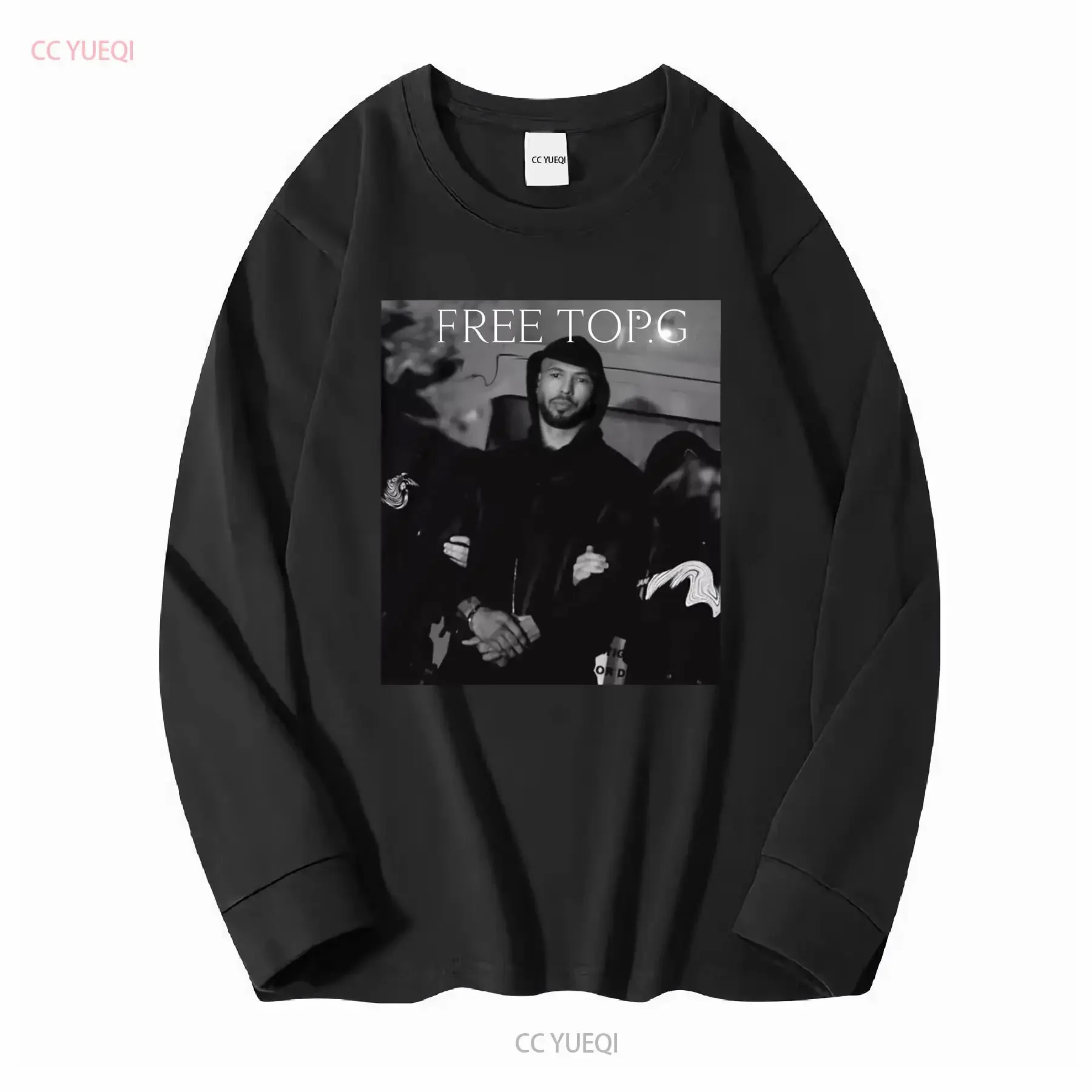 New Rare Free andrew tate shirt  All Size T WS467 long sleeves vintage Washed streetwear Breathable designer clothes Versatile