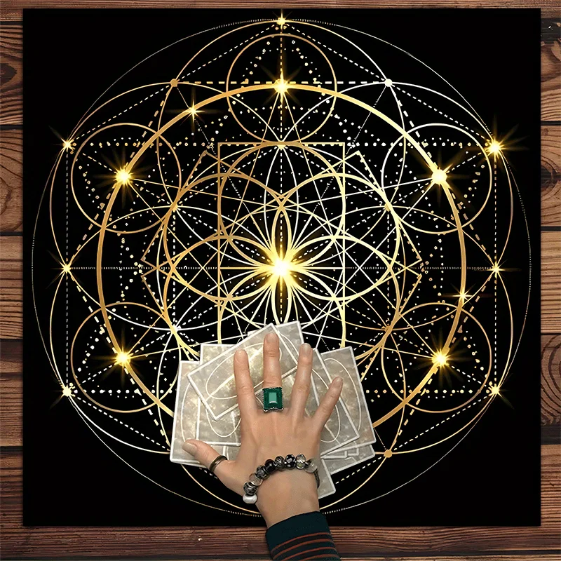 Astral Mandala Pattern Tarot Mat Spiritual Divination Tarot Pad Tarot Enthusiast Altar Cloth Machine Made