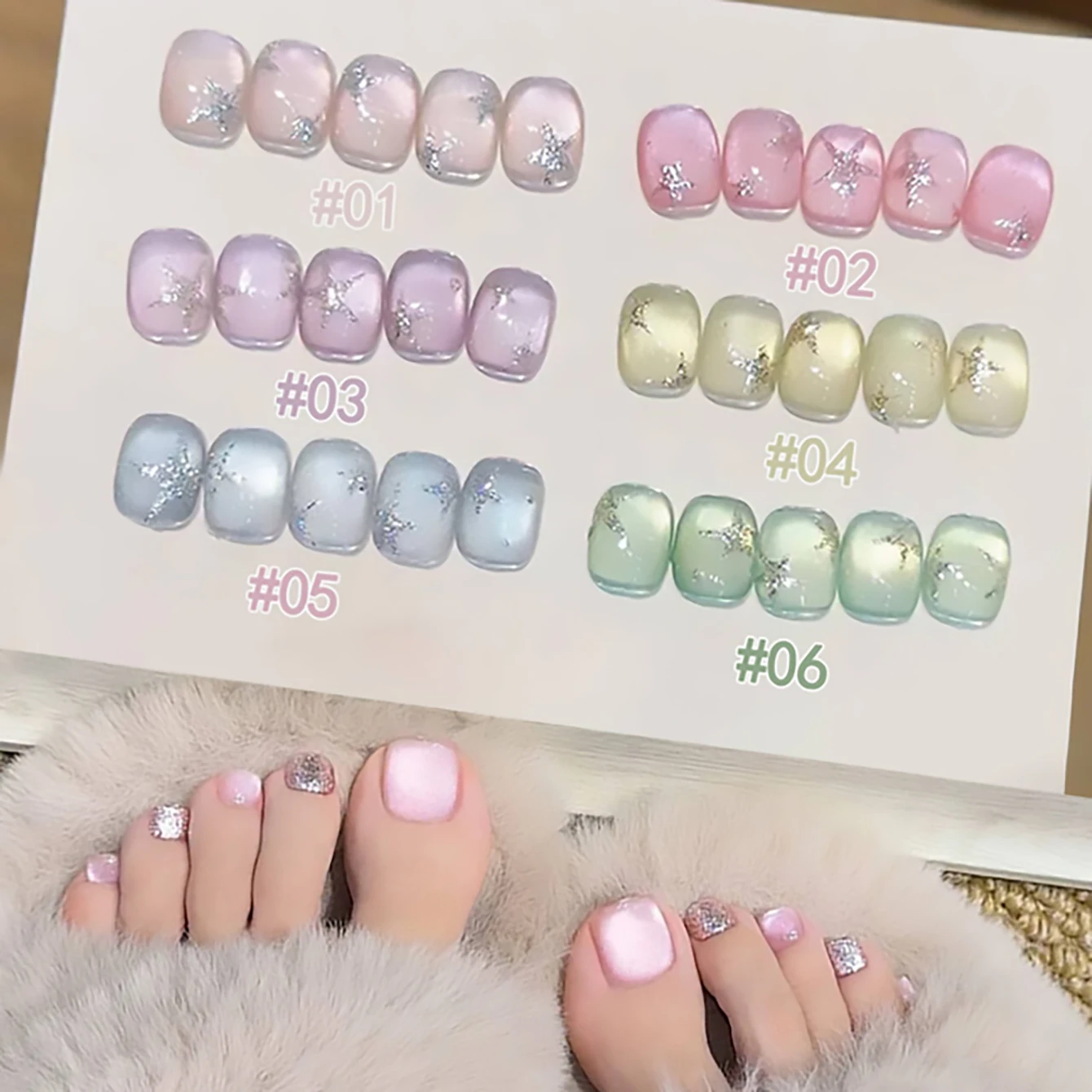 SHAKA 1pcs Summer Selection Spring Feast Glass Bead Cat Eye Gel Nail Polish High-Grade Moisturizing Simple Whitening Nail Art