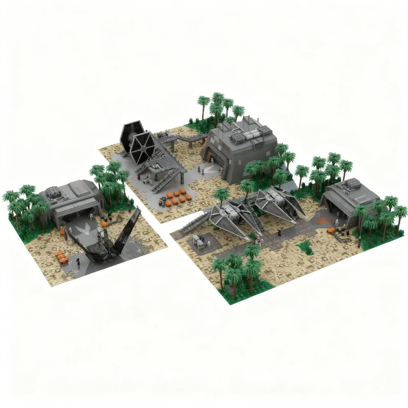 21914pcs MOC SW Bundle Landing Pad 9 TIE Star Battle Model Building Blocks Construction Toys Christmas Gift Brick Kids Idea DIY