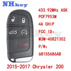 NHKEY M3N-40821302 68155686AB bezkluczykowy inteligentny klucz samochodowy 433MHz PCF7953M 4A dla 2015 2016 2017 Chryslera 200