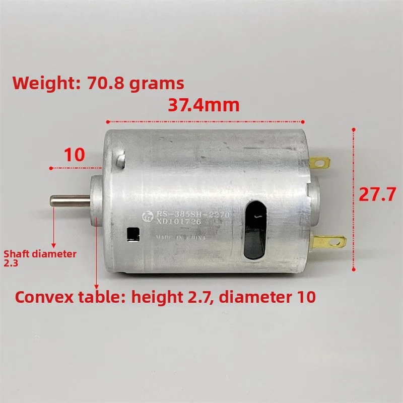 MABUCHI RS-385SH-2270 Micro 385 Motor DC 12V 18V 24V 20000RPM High Speed Mini 28mm Carbon Brush Motor DIY Hair Drier Drill Tool
