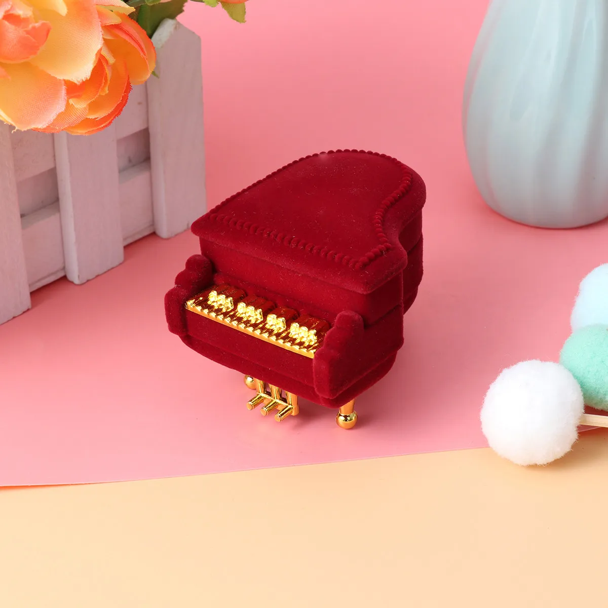 

Шкатулка для украшений в форме пианино для хранения колец, серег, подвесок, стильный органайзер, подарок на День святого Валентина, день рождения, Рождество