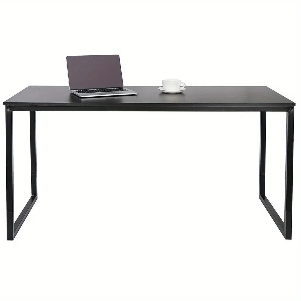 Bureau d'ordinateur de 55 pouces, grande table pour ordinateur portable, PC, étude, écriture, bureau pour la maison, noir