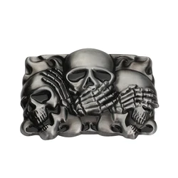 3D Skull Western Belt Buckle Fashion Man Jeans Accessories For 4cm Wideth Belt