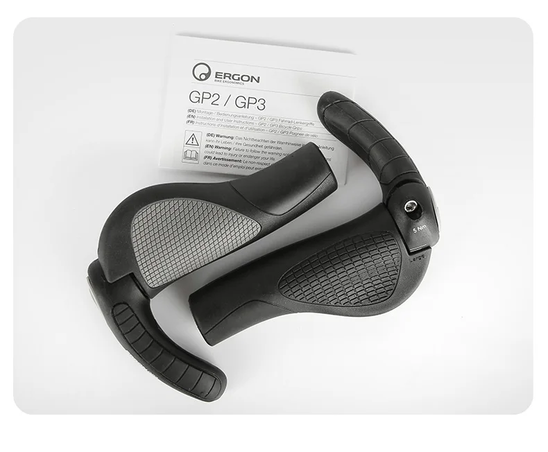 ERGON Fahrradgriffe aus Gummi, MTB-Griffe mit Klemmhalterung, Ergonomisch, Rutschfest, Stoßdämpfend, Lock-On-Enden, Mountainbike-Griffe – Detail 23