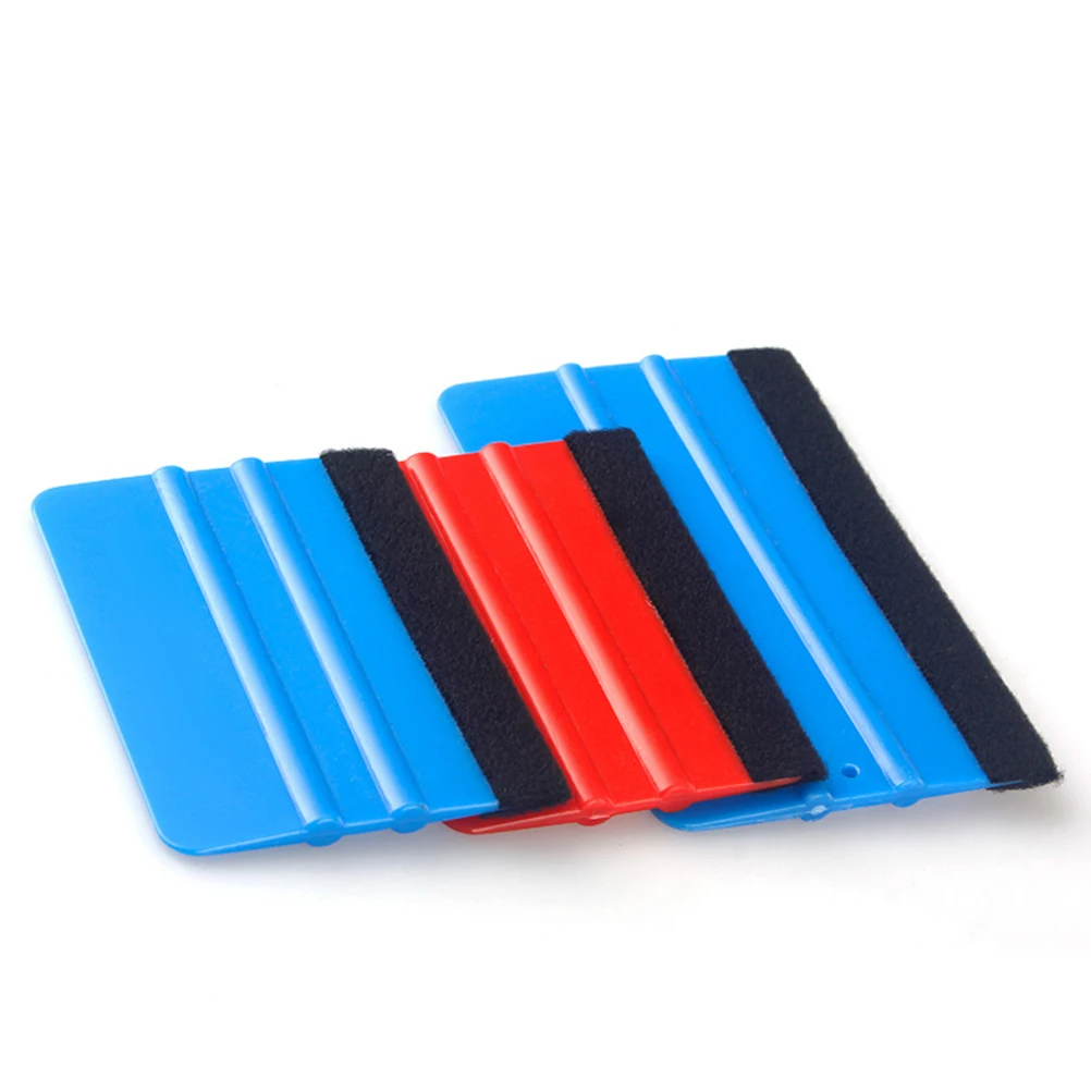 

5pcs Film Scraper Squeegee Durable Plastic Felt Edge for Car Window Tint Tool Auto Windshield Toning Convenience Gift