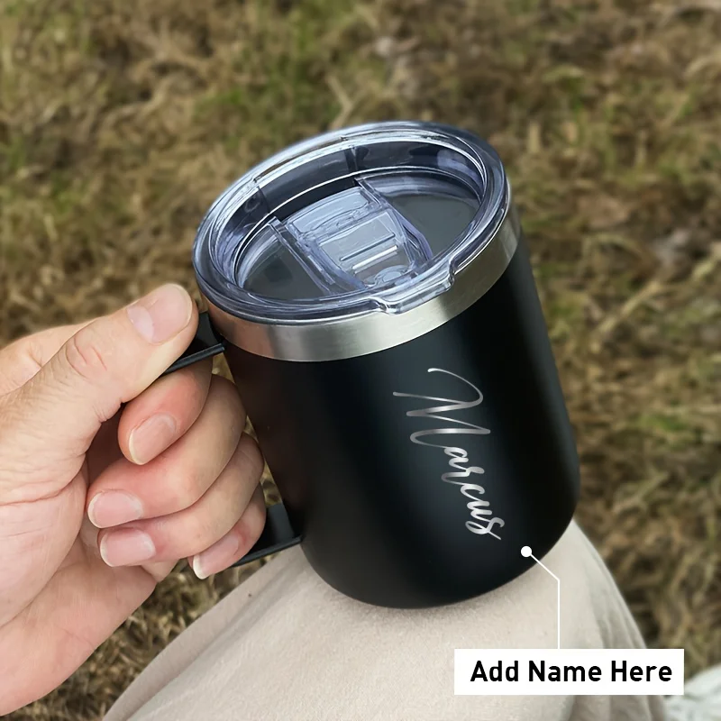 Taza Térmica Personalizada con Nombre Grabado, Taza de Viaje Aislada de Doble Pared de Acero Inoxidable, Vaso Personalizado para Café