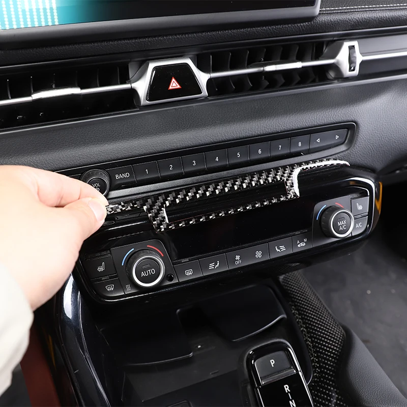 

For Toyota Supra GR A90 2019-22 Car Styling Soft Carbon Fiber Air Conditioning Switch Panel Sticker Car Modification Accessories