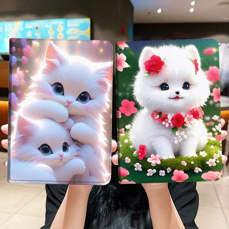 

Creative Art Flower Cat For Honor Pad 8 V8 9 GT MagicPad 13 3 2 Tab MatePad Pro Air 12 X 12.6 Foldable Tablet Case Gift