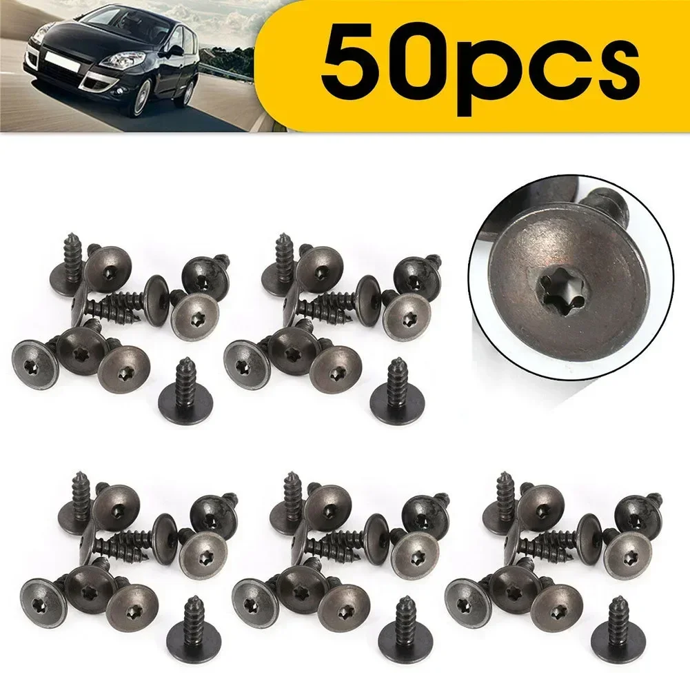 For Golf 50pcs Torx Screw Front Engine Cover N90974701 Parts 15mm Accessory For Golf For Golf N90974701 Replacement