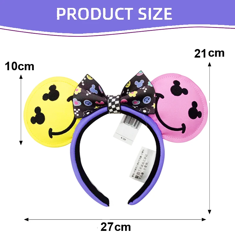 Disney Minnie Ears Headband Frozen Holiday Party PU Headdress Bows EARS COSTUME  Cosplay Plush Adult/Kids Headband Gift