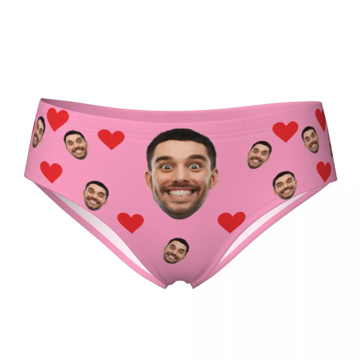 

Kawaii индивидуальное женское нижнее белье с фотографией лица, короткие женские трусики с полным покрытием, без показа