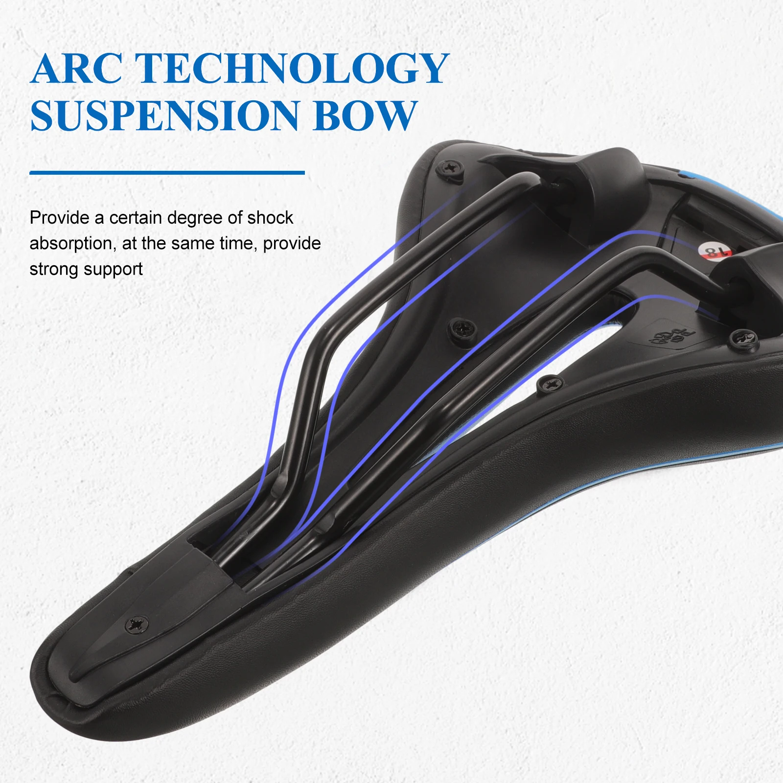

Mountain Bike Saddle Cycle Seat Comfortable Padded Hollow Shockproof Breathable Long Riding Suitable Road Bicycles