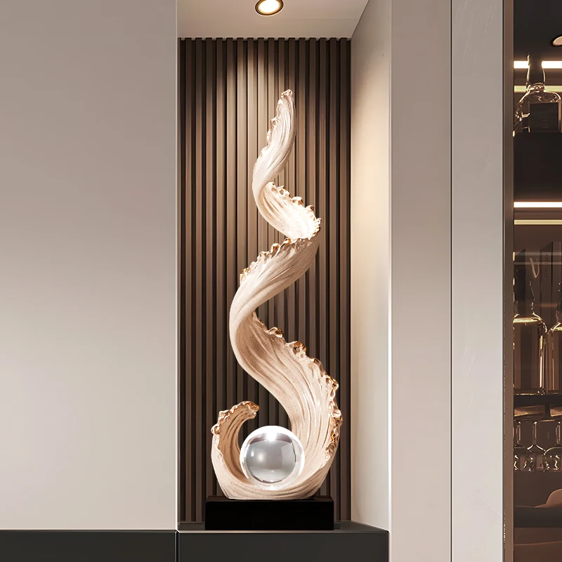 

Room Decor Wind Water Rising Art Decoration Ornaments,Luxury Living Room Foyer TV Cabinet Office Vertical Sculpture Decorations