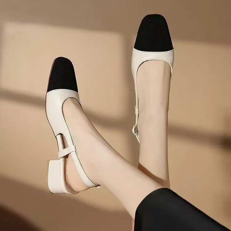 Summer New Women's Sandals Comfortable Breathable Casual Shoes Chunky Heel Outer Wear Sandals Slippers