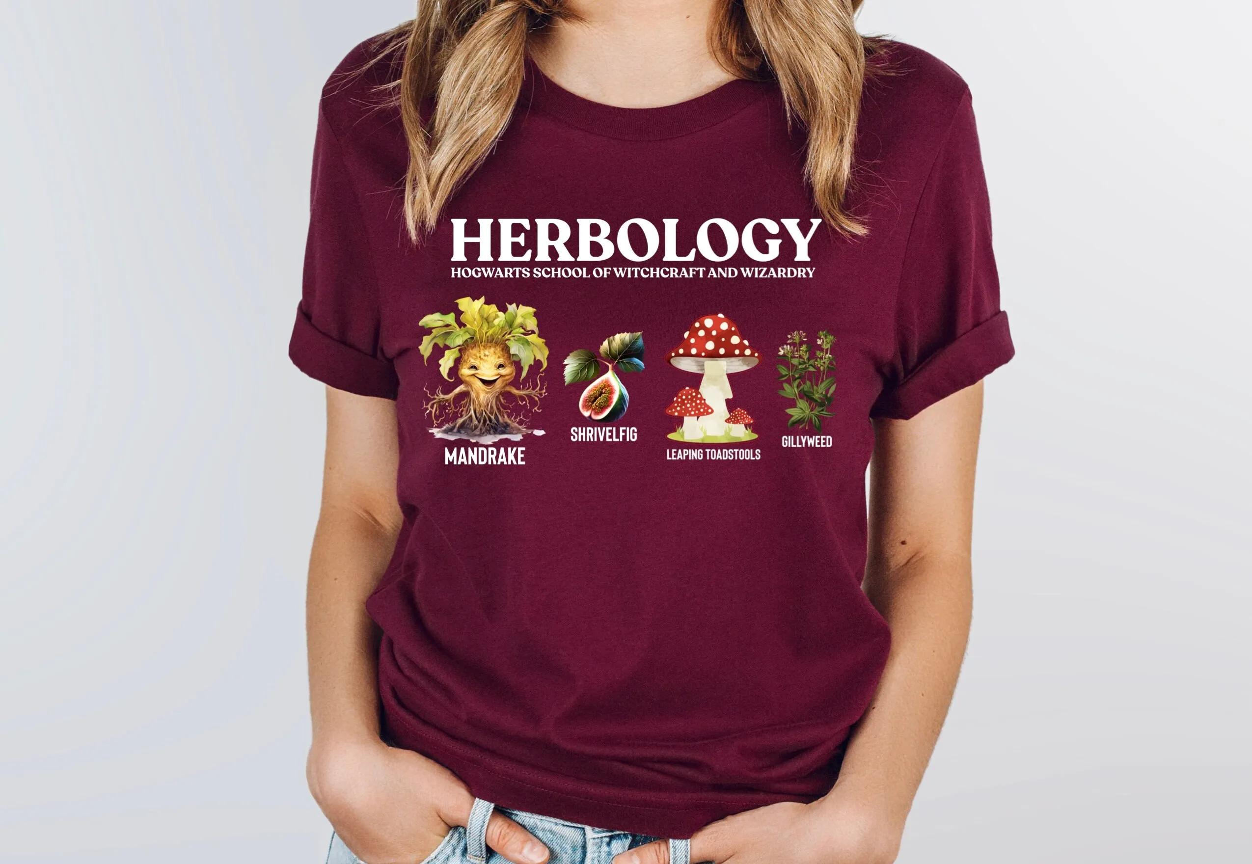 Herbology Plants T Shirt For Plant Lover Botanical Wizard Pottery Gardening