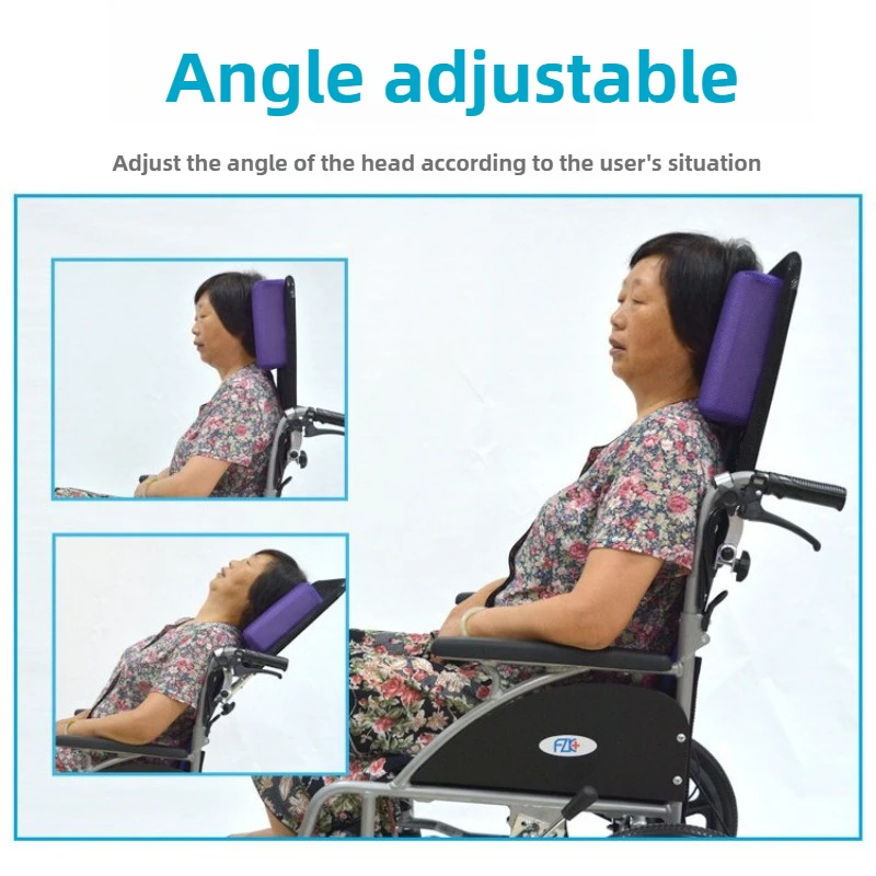 

‌Adjustable Wheelchair Headrest Pillow Support, Universal Toilet Chair Back Cushion, Height Angle Customization Design‌