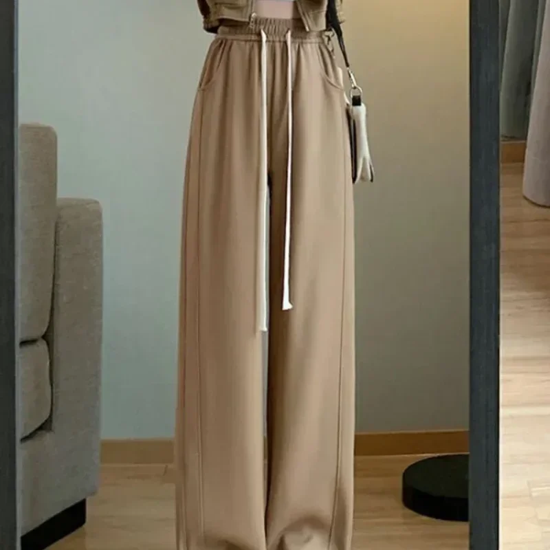 Pantalon femme avec poches Harajuku décontracté tout moyen Chic et élégant pantalon pour femme Original années 90 classique XT1199