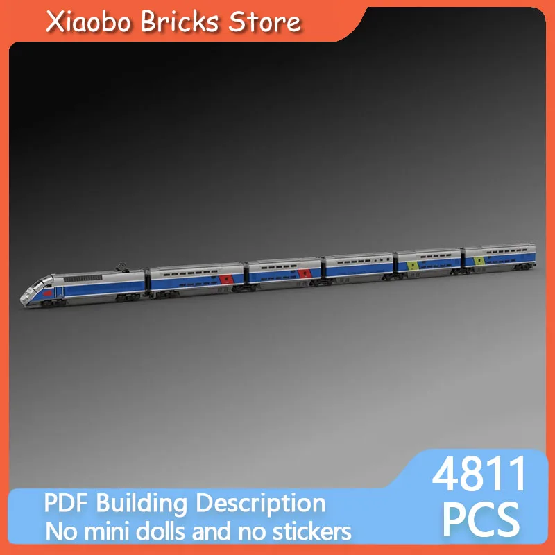 City Service Car Model MOC Building Bricks French High-Speed Trains Modular Technology Gifts Holiday Assemble Children Toys Suit