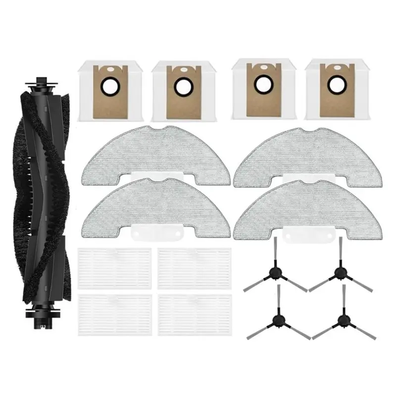 

AGOUP 17PCS For Airzeen Q10 Pro/Airzeen J10/Laresar P10 Robot Vacuum Accessories Main Side Brush Filter Mop Cloth Dust Bag