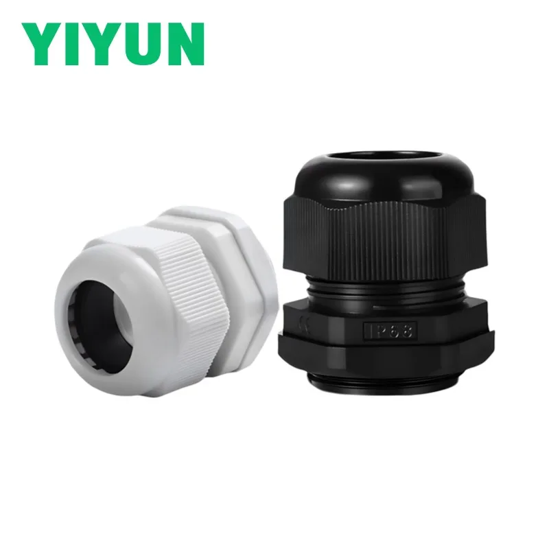 5-10PCS IP68 Nylon Waterproof Cable Gland Connector Joint Fittings Adjustable Locknut PG7 PG9 PG11 PG13.5 PG16 PG19 PG Series