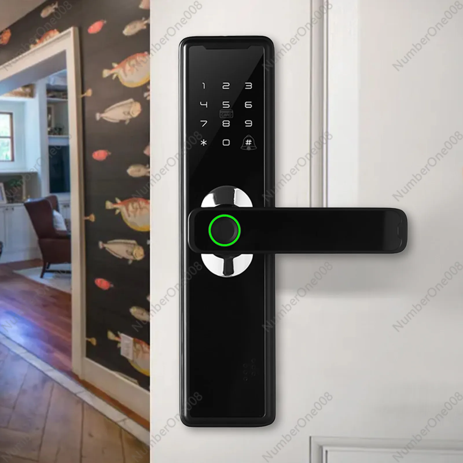 

Electronic Security Smart Door Lock Password Touch Screen Fingerprint Tuya App Wifi Digital Door Lock Easy Installation Smart