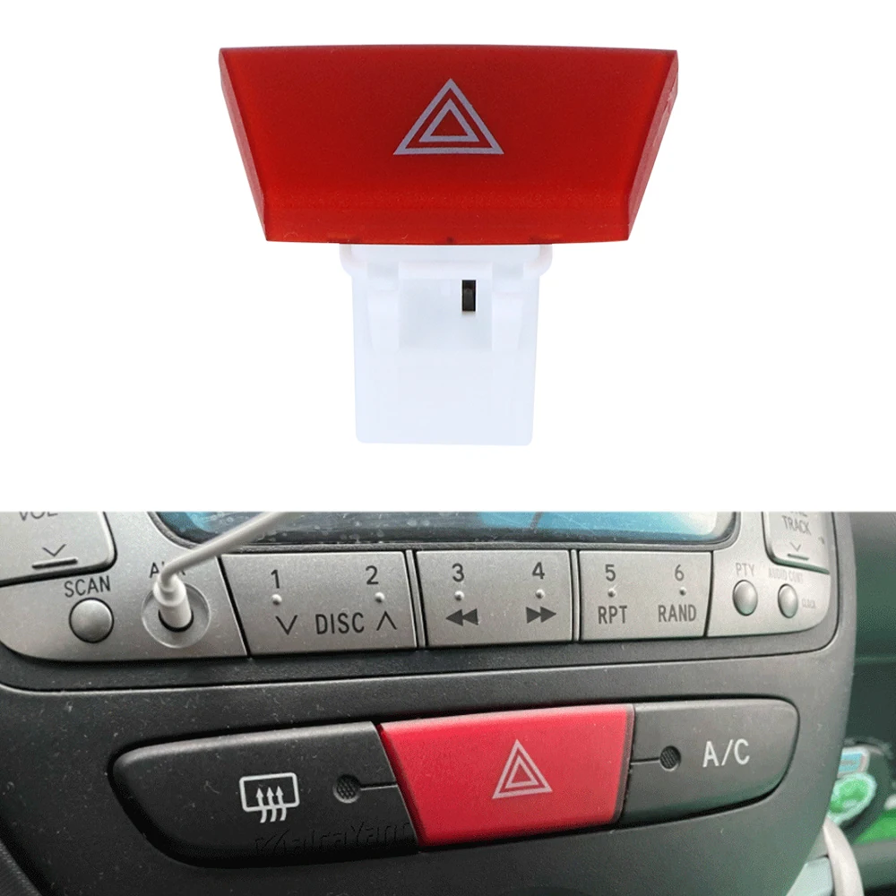 

Car Warning Light Emergency Button Switch Dual Flashing Light Switch 6490.NG for Citroen C1 Peugeot 107 Toyota Aygo Car Supplies