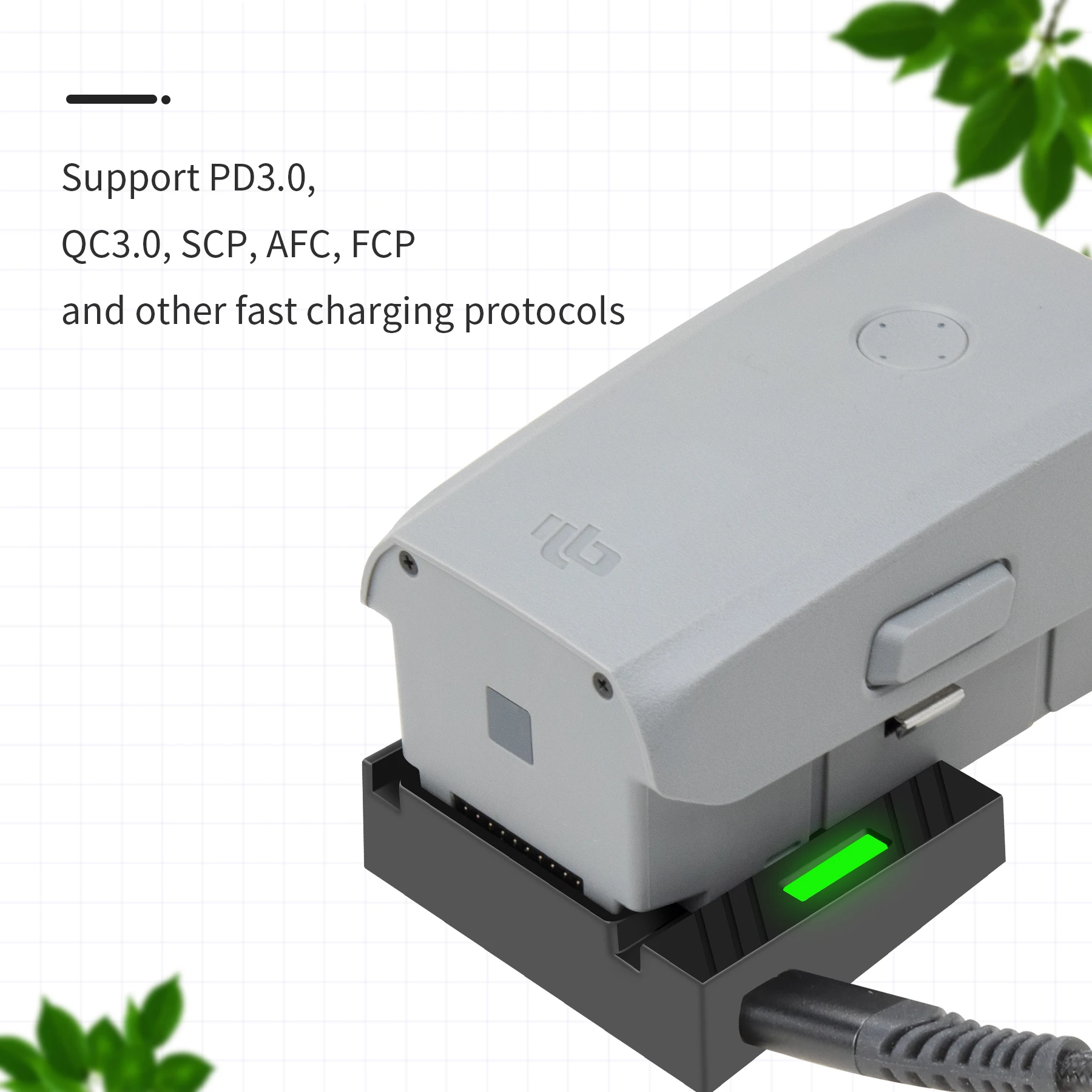 USB Battery Charger For Mavic Air 2 /2S Drone Fast Charger Battery USB Charging With TYPE C Cable  Accessories