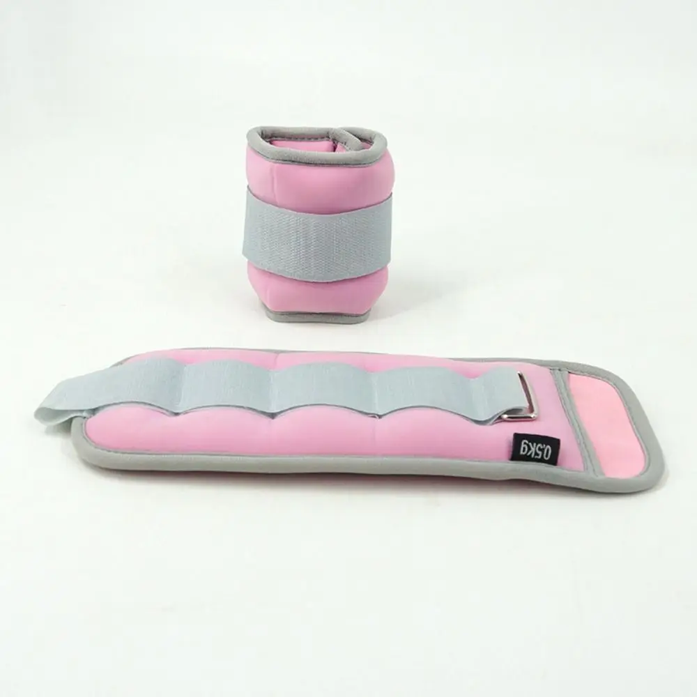 

New Nylon Wrist Ankle Weights Blue Pink Red Adjustable with Adjustable Straps Leg Sandbag