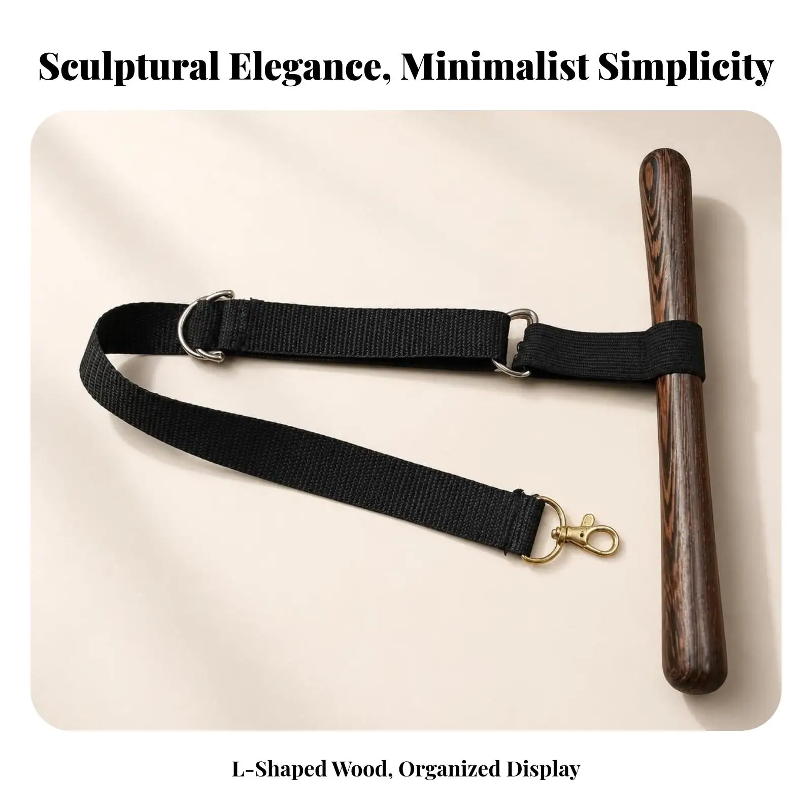 Wooden T Shape Saddle Hanger with Strap for Equestrian Gear Storage Rack Wall Mount Barn Organizer