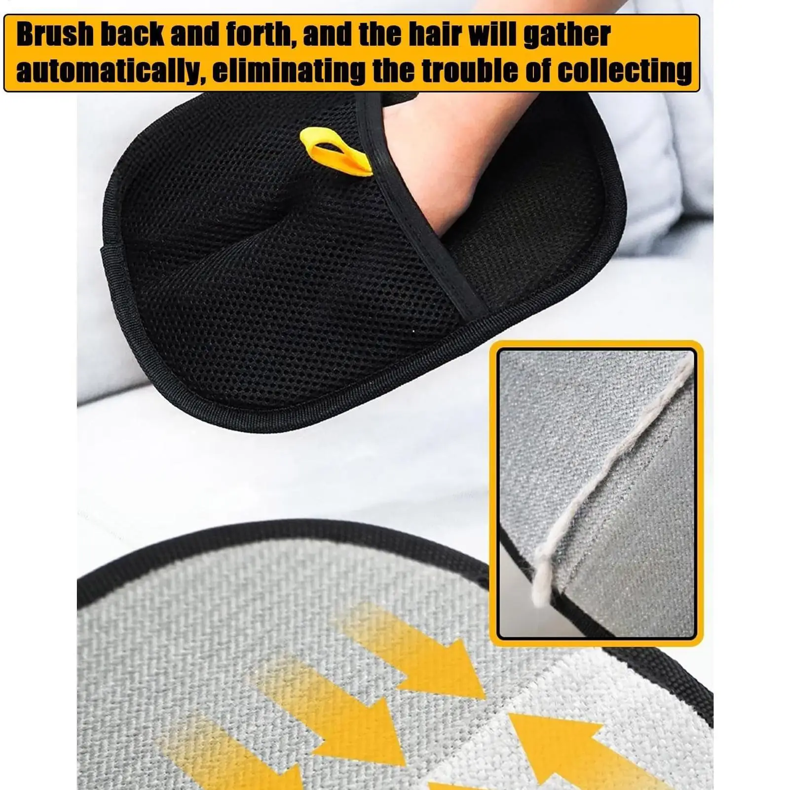 Pet Hair Remover Glove Double Sided Brush For Dogs Cats Double-sided Reusable Pet hair static removal gloves beauty gloves ﻿