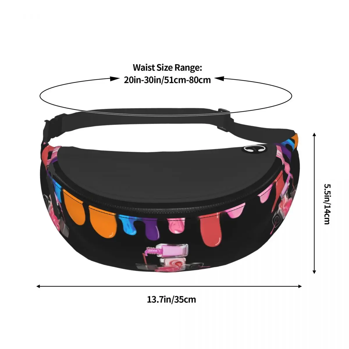 Nail Artist Cadeau Fanny Pack Vrouwen Mannen Casual Manicure Nagellak Crossbody Heuptas Voor Lopende Telefoon Geld Zakje